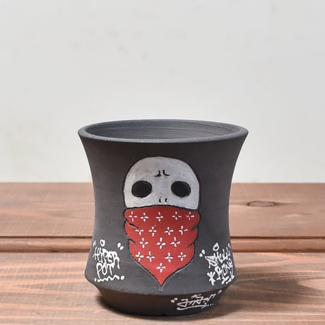 ハイパーポットクリエイター  "阿萬"【Bandana skull Pot 】RFAM23105