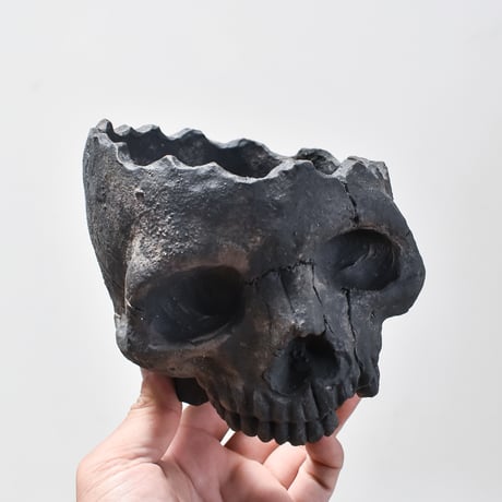 Matasuke Tatsumi（TEATOYA'S GALLERY）【Diagonal Skull pot Black】B