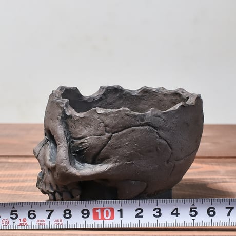 Matasuke Tatsumi（TEATOYA'S GALLERY）【Skull pot Black】A