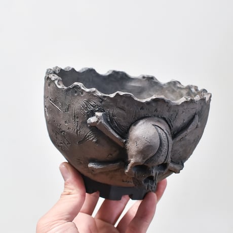 Matasuke Tatsumi（TEATOYA'S GALLERY）【Pirate Skull pot Black】B