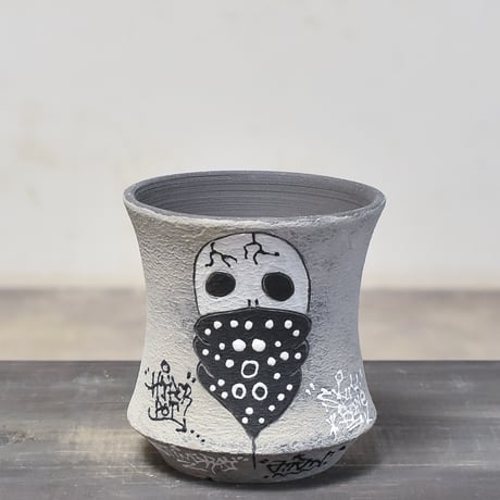 ハイパーポットクリエイター  "阿萬"【Bandana skull Pot 】RF23070