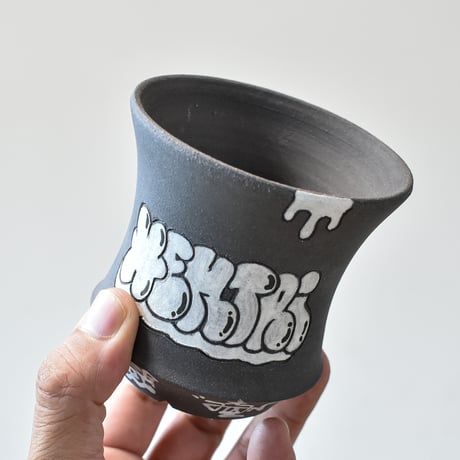 ハイパーポットクリエイター  "阿萬"【Graffiti pot  BLACK】RFAM24028 C