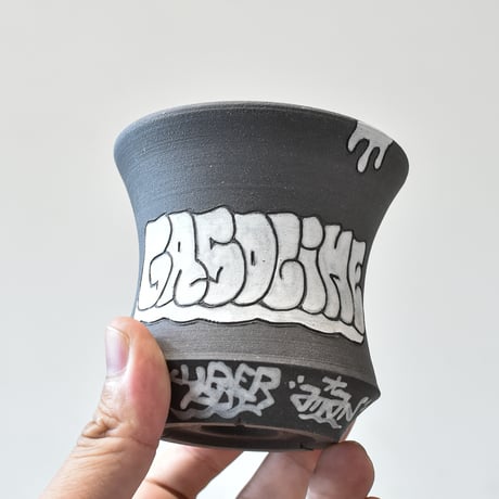 ハイパーポットクリエイター  "阿萬"【Graffiti pot  BLACK】RFAM24028 B