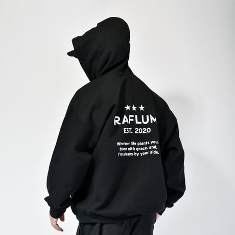 【RAFLUM "3" STAR HOODIE 】BLK RFSW2411001-1/RFSW2411001-2