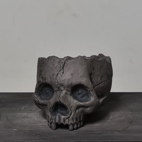 Matasuke Tatsumi（TEATOYA'S GALLERY）【Skull pot Black】type D