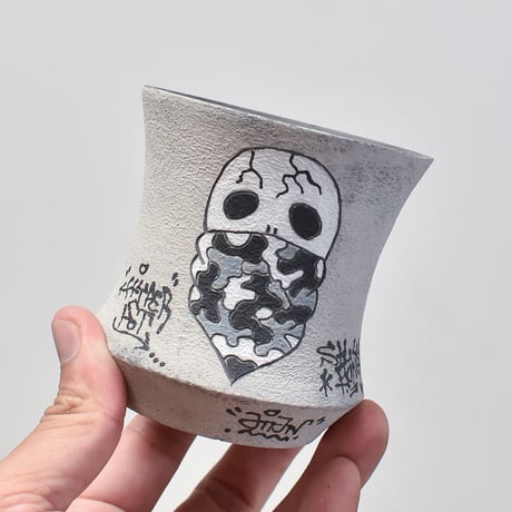ハイパーポットクリエイター  "阿萬"【Bandana skull Pot 】RF23068