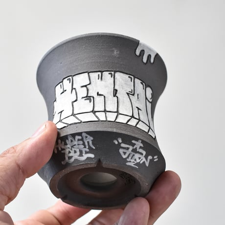 ハイパーポットクリエイター  "阿萬"【Graffiti pot  BLACK】RFAM24028B