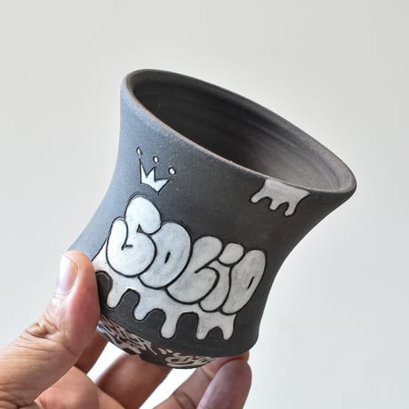 ハイパーポットクリエイター  "阿萬"【Graffiti pot  BLACK】RFAM24028 E