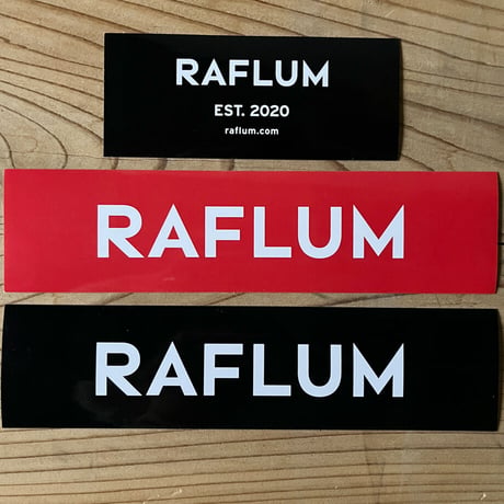 【送料無料】RAFLUM ステッカー【Mサイズ1枚、Lサイズ各色1枚、3枚入りセット】 RFST002