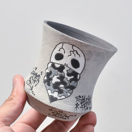 ハイパーポットクリエイター  "阿萬"【Bandana skull Pot 】RF23068
