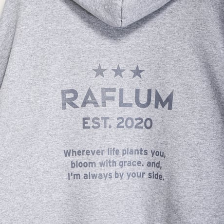 【RAFLUM "3" STAR HOODIE 】GRY RFSW2411002-1/FSW2411002-2