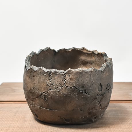 Matasuke Tatsumi（TEATOYA'S GALLERY）【Skull pot BLACK 大 】RFMT2409012
