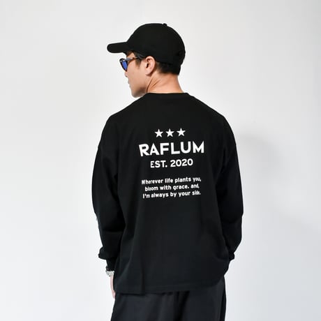 【RAFLUM "3" STAR LS TEE】BLK(T) RFTS2204