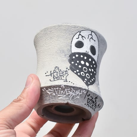 ハイパーポットクリエイター  "阿萬"【Bandana skull Pot 】RF23070