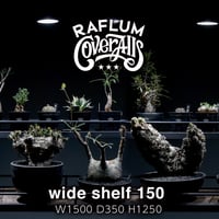 RAFLUM×COVERALLS ワイドシェルフ 150【 wideshelf 150 】植物棚/プランツシェルフ/アイアンシェルフ/アイアンウッドシェルフ RFCA23004