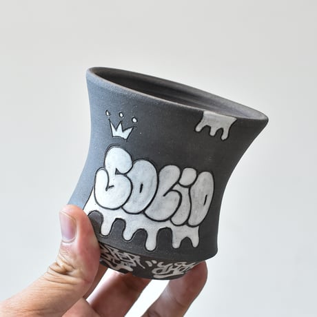 ハイパーポットクリエイター  "阿萬"【Graffiti pot  BLACK】RFAM24028 E