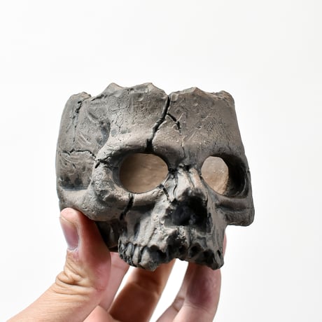 Matasuke Tatsumi（TEATOYA'S GALLERY）【Skull hole pot Black】A