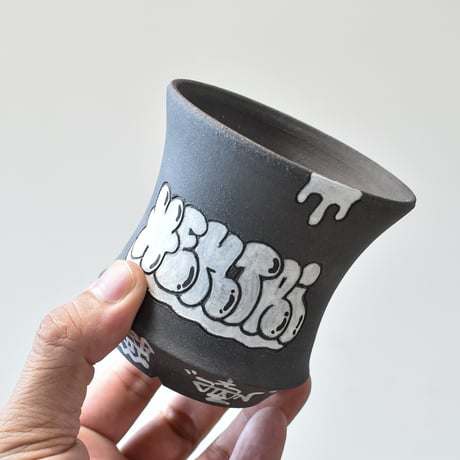 ハイパーポットクリエイター  "阿萬"【Graffiti pot  BLACK】RFAM24028 C