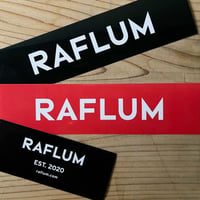 【送料無料】RAFLUM ステッカー【Mサイズ1枚、Lサイズ各色1枚、3枚入りセット】 RFST002