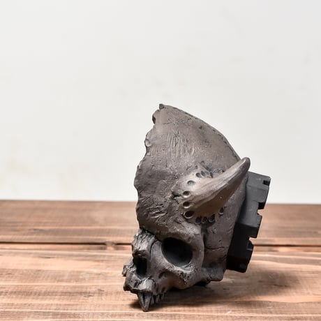 Matasuke Tatsumi（TEATOYA'S GALLERY）【Skull half face Devil pot BLACK】RFMT24008(T)