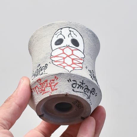 ハイパーポットクリエイター  "阿萬"【Bandana skull Pot 】RF23067