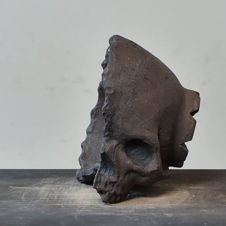 Matasuke Tatsumi（TEATOYA'S GALLERY）【Half face Skull pot Black】RFMT23008B