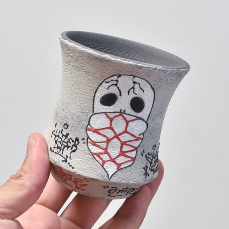 ハイパーポットクリエイター  "阿萬"【Bandana skull Pot 】RF23067