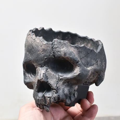 Matasuke Tatsumi（TEATOYA'S GALLERY）【Diagonal Skull pot Black】A