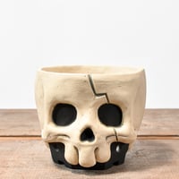 Matasuke Tatsumi（TEATOYA'S GALLERY）【Deformed Skull pot White】C