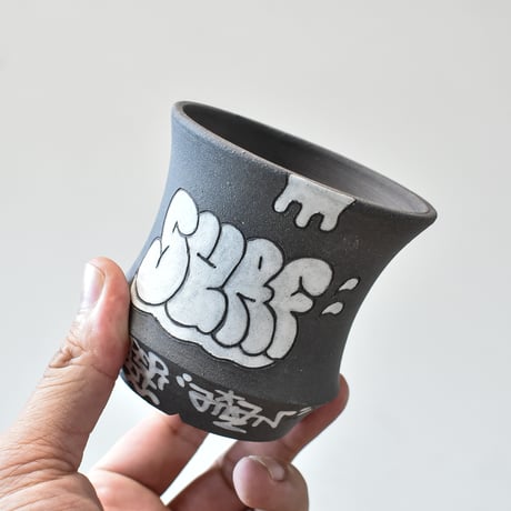 ハイパーポットクリエイター  "阿萬"【Graffiti pot  BLACK】RFAM24028 A