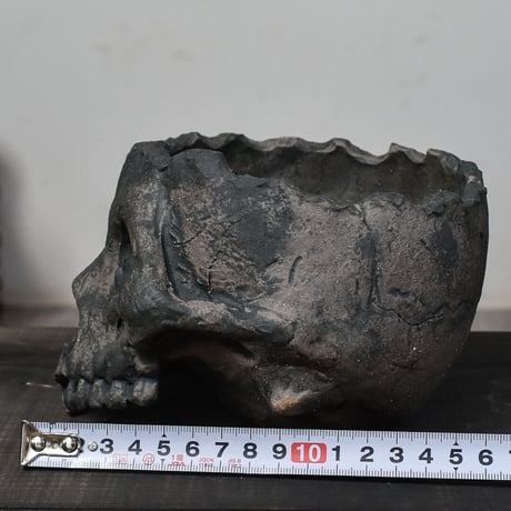 Matasuke Tatsumi（TEATOYA'S GALLERY）【Diagonal Skull pot Black】type A