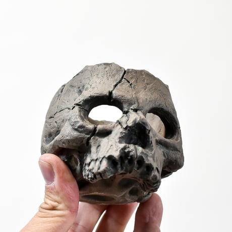 Matasuke Tatsumi（TEATOYA'S GALLERY）【Skull hole pot Black】A