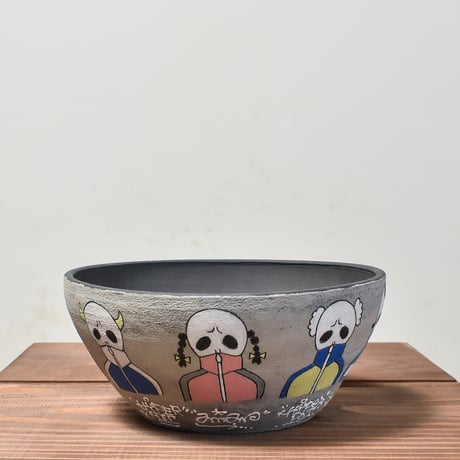 ハイパーポットクリエイター  "阿萬"【Jersey skull All Stars Pot 】大鉢 RFAM23089