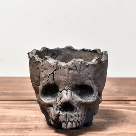 Matasuke Tatsumi（TEATOYA'S GALLERY）【Skull pot Black】RFMT24001