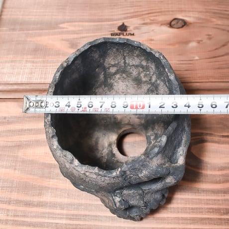 Matasuke Tatsumi（TEATOYA'S GALLERY）【Diagonal Skull pot Black】A