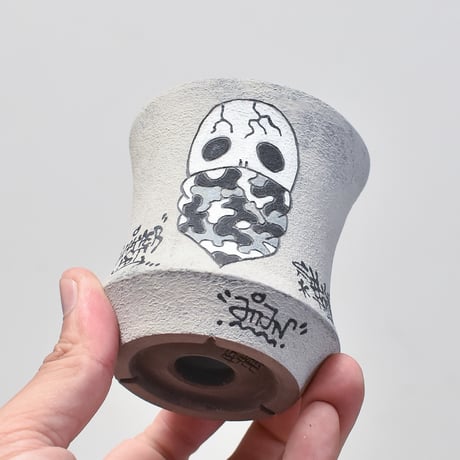 ハイパーポットクリエイター  "阿萬"【Bandana skull Pot 】RF23068