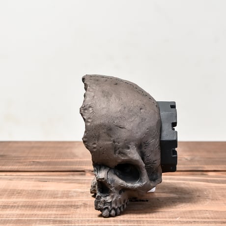 Matasuke Tatsumi（TEATOYA'S GALLERY）【Skull half face pot BLACK】RFMT24006(T)