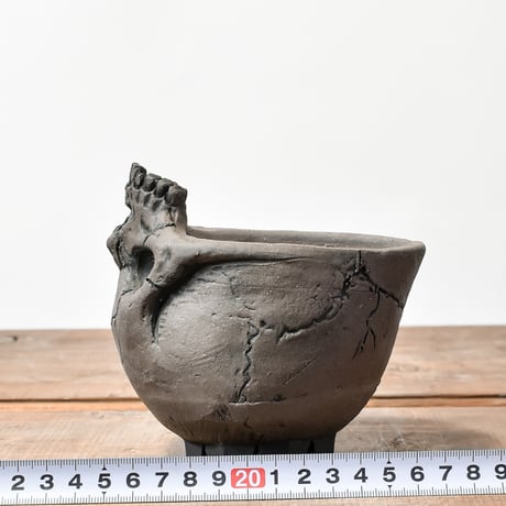 Matasuke Tatsumi（TEATOYA'S GALLERY）【Skull supine pot White 】B
