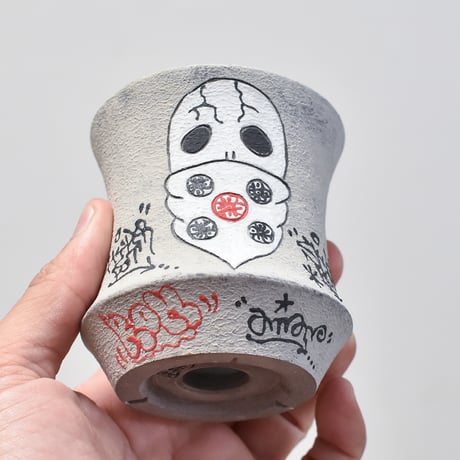 ハイパーポットクリエイター  "阿萬"【Bandana skull Pot 】RF23069