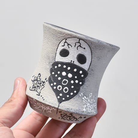ハイパーポットクリエイター  "阿萬"【Bandana skull Pot 】RF23070