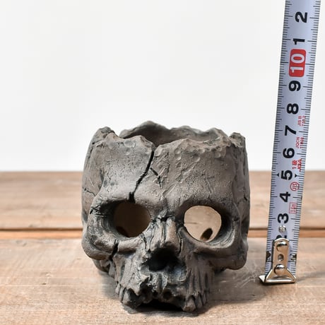 Matasuke Tatsumi（TEATOYA'S GALLERY）【Skull hole pot Black】A