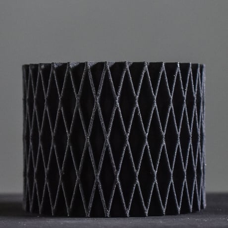 MINIMUM DESIGN / ミニマムデザイン【Set of 3 black planters – Diamant Savane Croix black S】RFMDsaveb001