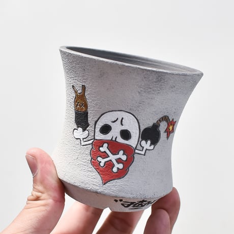 ハイパーポットクリエイター  "阿萬"【Bandanna Skull pot】RFAM24023B