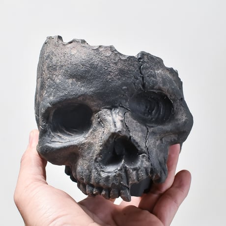 Matasuke Tatsumi（TEATOYA'S GALLERY）【Diagonal Skull pot Black】A