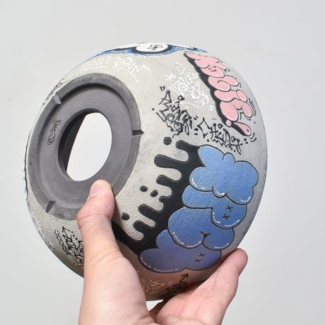 ハイパーポットクリエイター  "阿萬"【Graffiti Ceramics】大鉢 RFAM23087