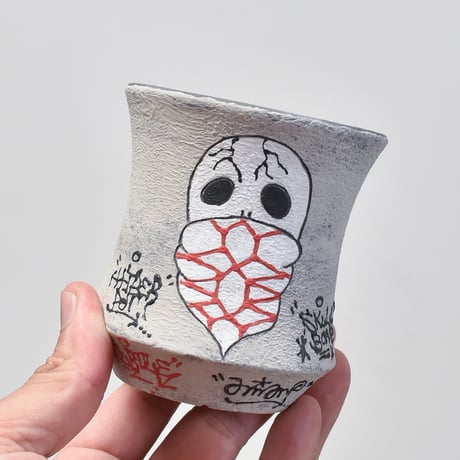 ハイパーポットクリエイター  "阿萬"【Bandana skull Pot 】RF23067