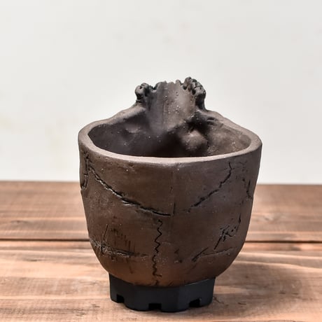 Matasuke Tatsumi（TEATOYA'S GALLERY）【Skull supine pot BLACK 】RFMT24003(T)