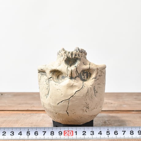 Matasuke Tatsumi（TEATOYA'S GALLERY）【Skull supine pot White 】D