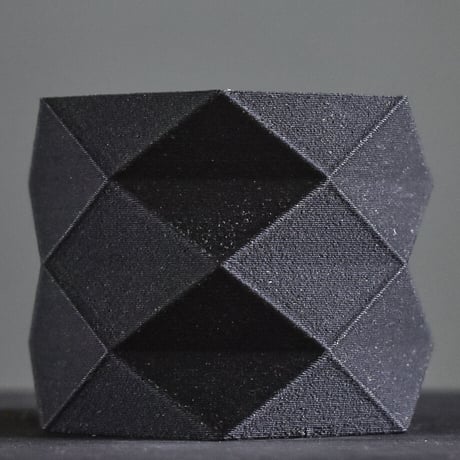 MINIMUM DESIGN / ミニマムデザイン【Set of 3 black planters – Diamant Savane Croix black S】RFMDsaveb001
