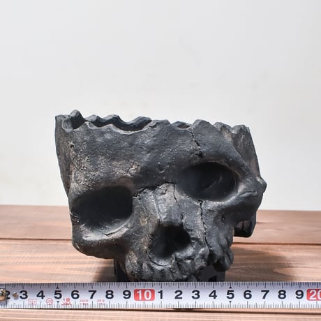 Matasuke Tatsumi（TEATOYA'S GALLERY）【Diagonal Skull pot Black】B